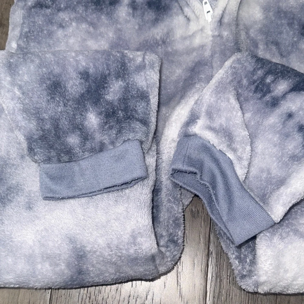 Cozy plush fleece like Panda Kids One Piece hooded pajama footless jumper